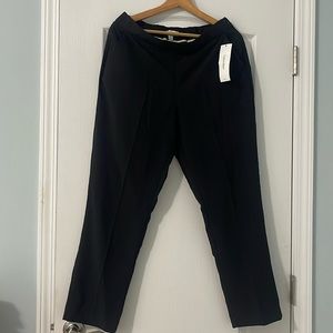 Calvin Klein black pants modern fit zipper in one side size 10 Suit